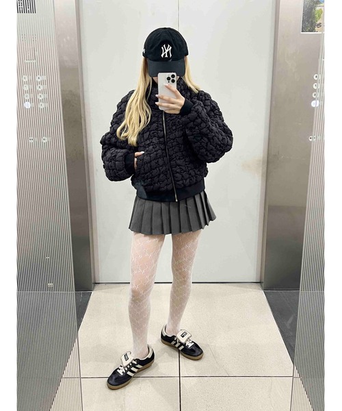 WC（ダブル シー）の「ポコポコジャケット（ブルゾン・レディース・ブラック/ピンク・FREE）」の10枚目の写真