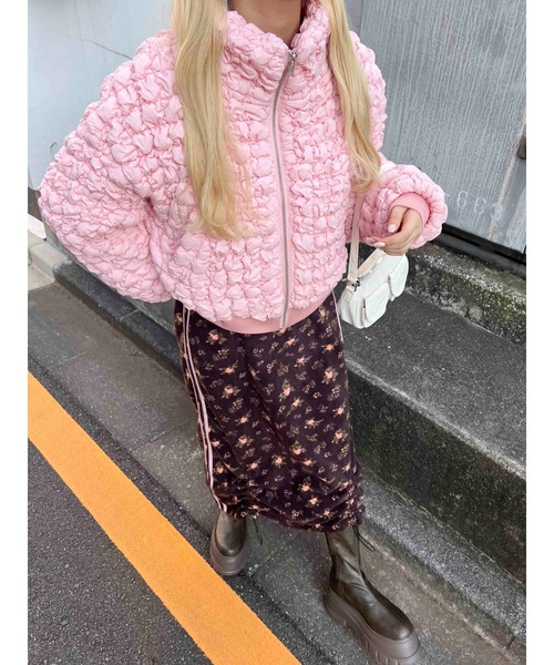 WC（ダブル シー）の「ポコポコジャケット（ブルゾン・レディース・ブラック/ピンク・FREE）」の11枚目の写真