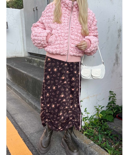 WC（ダブル シー）の「ポコポコジャケット（ブルゾン・レディース・ブラック/ピンク・FREE）」の13枚目の写真