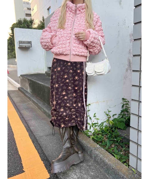 WC（ダブル シー）の「ポコポコジャケット（ブルゾン・レディース・ブラック/ピンク・FREE）」の14枚目の写真