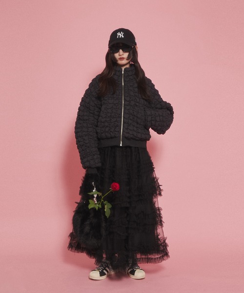 WC（ダブル シー）の「ポコポコジャケット（ブルゾン・レディース・ブラック/ピンク・FREE）」の17枚目の写真