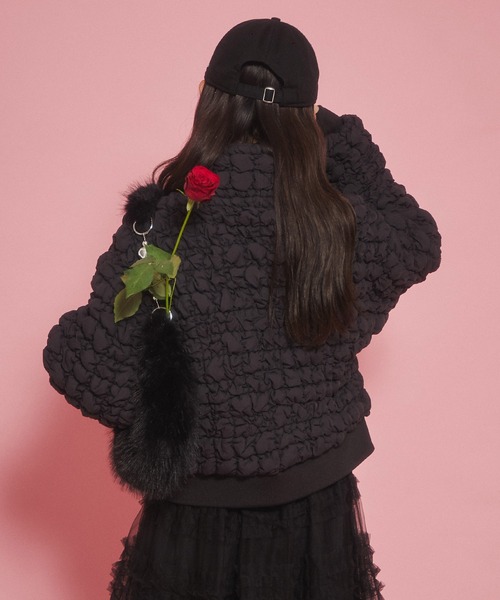 WC（ダブル シー）の「ポコポコジャケット（ブルゾン・レディース・ブラック/ピンク・FREE）」の19枚目の写真