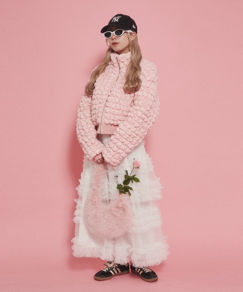 WC（ダブル シー）の「ポコポコジャケット（ブルゾン・レディース・ブラック/ピンク・FREE）」の22枚目の写真