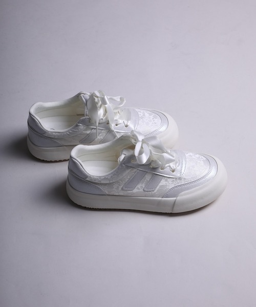 関税&送料込み 異素材ミックス◎【FURLA】キャンバススニーカー セール】【shoes365】異素材パッチワークデザインスニーカー