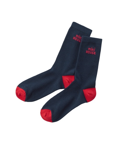 MIKI HOUSE（ミキハウス）の「【WEB限定】ソックス（大人用）（ソックス/靴下・レディース・ネイビー/レッド系その他/ホワイト・25/23/23-25cm/25-27CM）」の2枚目の写真