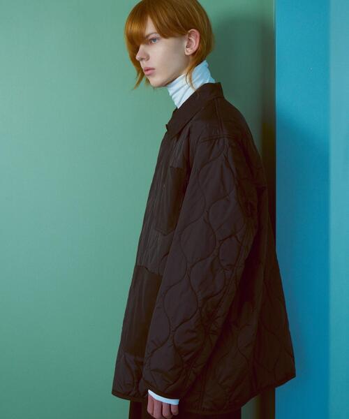 THE STANDARD（ザスタンダード）の「THE STANDARD/キルティングブルゾン（ミリタリージャケット・メンズ・ブラック・LARGE/MEDIUM）」の14枚目の写真