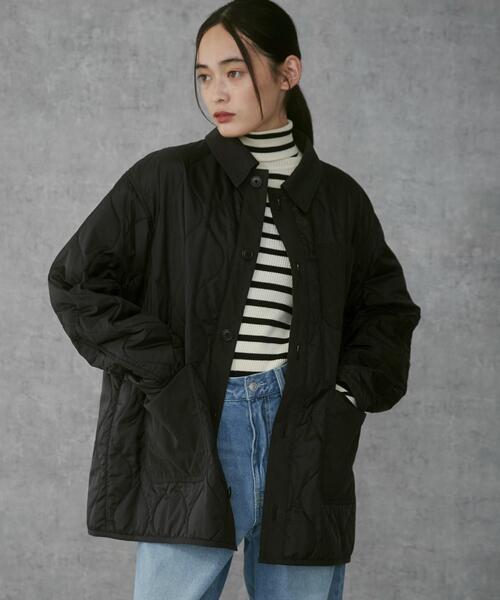 THE STANDARD（ザスタンダード）の「THE STANDARD/キルティングブルゾン（ミリタリージャケット・メンズ・ブラック・LARGE/MEDIUM）」の22枚目の写真