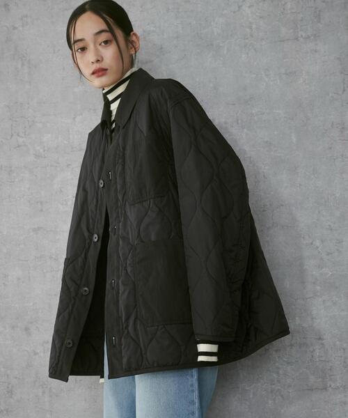 THE STANDARD（ザスタンダード）の「THE STANDARD/キルティングブルゾン（ミリタリージャケット・メンズ・ブラック・LARGE/MEDIUM）」の3枚目の写真