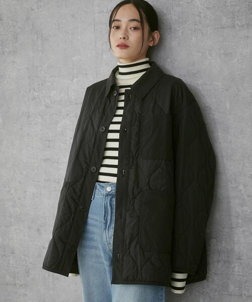 THE STANDARD（ザスタンダード）の「THE STANDARD/キルティングブルゾン（ミリタリージャケット・メンズ・ブラック・LARGE/MEDIUM）」の13枚目の写真