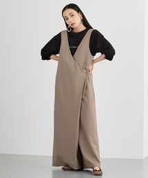 NICOLE white | ラップ風サロペットパンツ(その他パンツ)