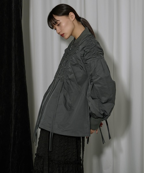 Ezick（エジック）の「Cord and string シャーリングブルゾン