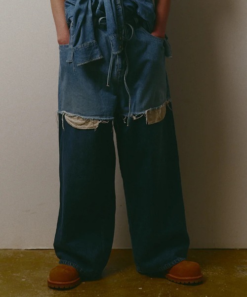 DISCOVERED デニムパンツ DISCOVERED ジーンズ ディスカバード / DENIM WIDE SLACKS PANTS
