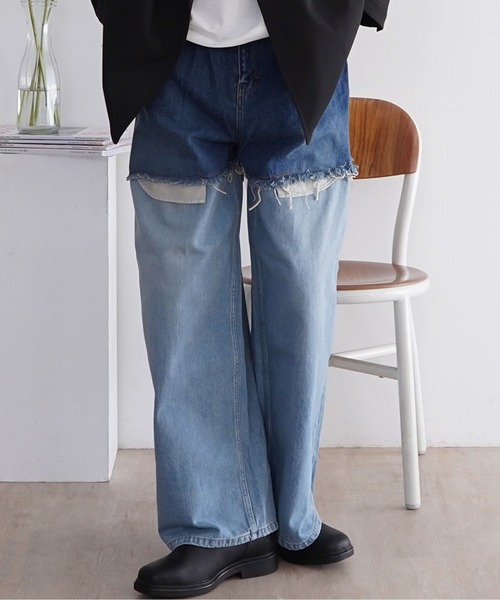 DISCOVERED（ディスカバード）の「DISCOVERED LAYERED DENIM PANTS