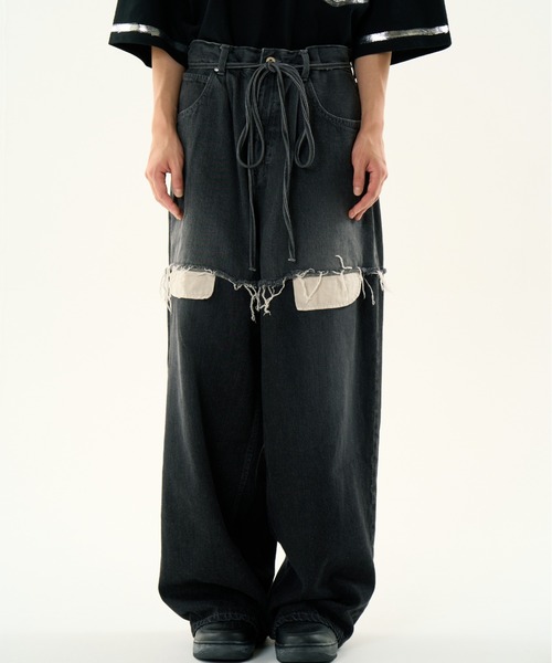 DISCOVERED（ディスカバード）の「DISCOVERED LAYERED DENIM PANTS（デニムパンツ・メンズ・その他1/その他2/その他3/その他4・1/3）」の3枚目の写真