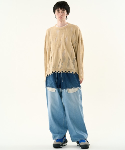 パンツ DISCOVERED LAYERED DENIM PANTS DISCOVERED（ディスカバード）の「DISCOVERED LAYERED DENIM PANTS