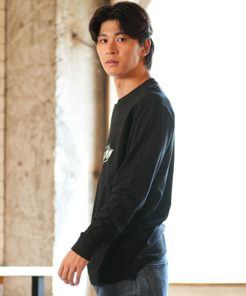 VOLCOM（ボルコム）の「VOLCOM/ボルコム 長袖Tシャツ/ロンT メッシュ生地 A5332400（Tシャツ/カットソー・メンズ・ブラック・M/L/XL/S）」の9枚目の写真