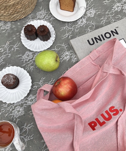 AS KNOW AS plus（アズノゥアズプラス）の「AS KNOW AS plus 刺繍ロゴ カラートートバッグ（トートバッグ・レディース・アイボリー/ブルー/チャコール/イエロー/ピンク/アイボリー系/ブラック系/ブルー系/グリーン系/ピンク系・FREE）」の10枚目の写真