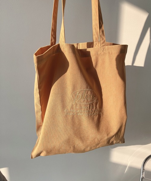 AS KNOW AS plus（アズノゥアズプラス）の「AS KNOW AS plus 刺繍ロゴ カラートートバッグ（トートバッグ・レディース・アイボリー/ブルー/チャコール/イエロー/ピンク/アイボリー系/ブラック系/ブルー系/グリーン系/ピンク系・FREE）」の9枚目の写真