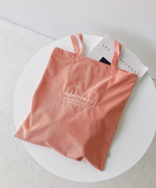 AS KNOW AS plus（アズノゥアズプラス）の「AS KNOW AS plus 刺繍ロゴ カラートートバッグ（トートバッグ・レディース・アイボリー/ブルー/チャコール/イエロー/ピンク/アイボリー系/ブラック系/ブルー系/グリーン系/ピンク系・FREE）」の11枚目の写真