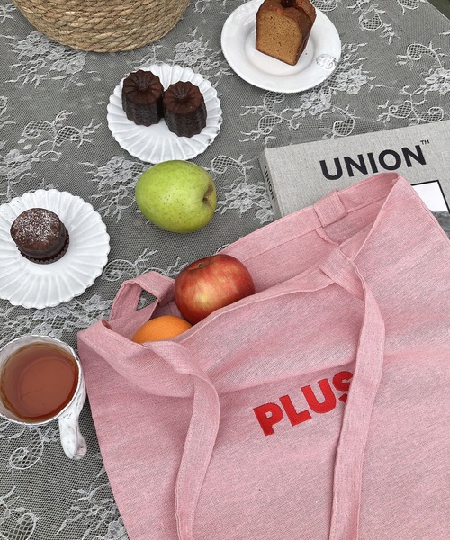 AS KNOW AS plus（アズノゥアズプラス）の「AS KNOW AS plus 刺繍ロゴ カラートートバッグ（トートバッグ・レディース・アイボリー/ブルー/チャコール/イエロー/ピンク/アイボリー系/ブラック系/ブルー系/グリーン系/ピンク系・FREE）」の18枚目の写真