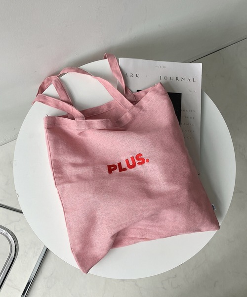 AS KNOW AS plus（アズノゥアズプラス）の「AS KNOW AS plus 刺繍ロゴ カラートートバッグ（トートバッグ・レディース・アイボリー/ブルー/チャコール/イエロー/ピンク/アイボリー系/ブラック系/ブルー系/グリーン系/ピンク系・FREE）」の21枚目の写真