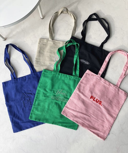 AMPTAKxCOLORS あっとくん ポーチ付き ショルダートート バッグ