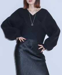 cfcl シーエフシーエル　ニット　薄手　黒　ブラック CFCL(シーエフシーエル)】 WOOL RIB HIGHNECK TOP｜PARIGOT