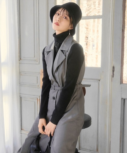 SWINGLE（スウィングル）の「2WAYテーラードダブルジレワンピース