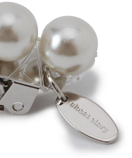 THE STATION STORE（ザ ステーション ストア）の「＜closet story＞ パールバレッタ（バレッタ/ヘアクリップ・レディース・ホワイト/オフホワイト・フリー）」の5枚目の写真