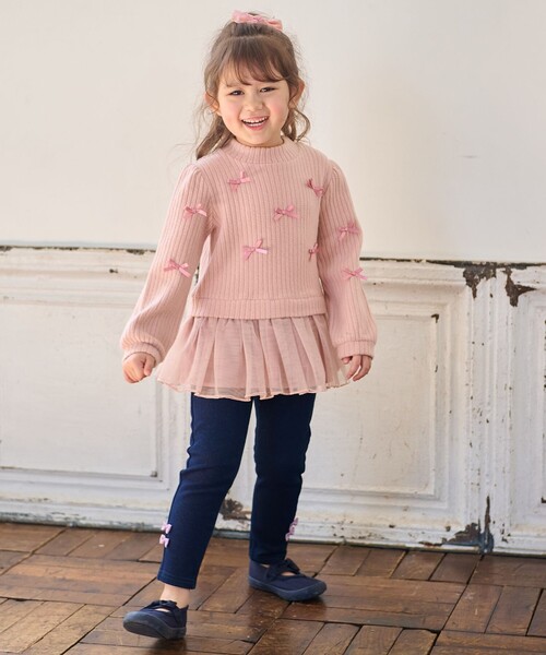 ANY（エニィ）の「7days裏シャギーガーリーパンツ（その他パンツ・キッズ・ブラック系/ネイビー系/ライラック系/サックスブルー系・110/120/90/100/130）」の7枚目の写真