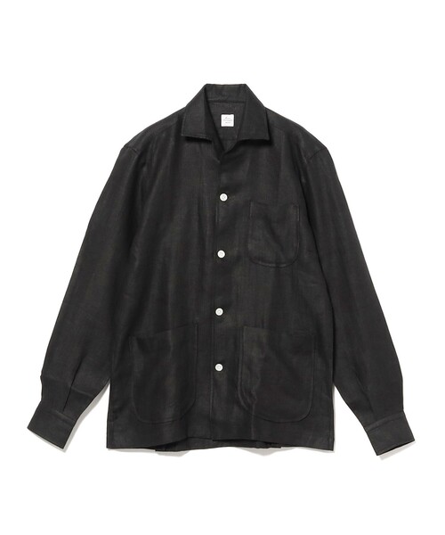 BEAMS F(ビームスエフ)の「【別注】Maria Santangelo / MARCELLO リネン シャツ ジャケット(その他アウター・メンズ・ブラック系その他4/ホワイト・SMALL/MEDIUM/LARGE)」の3枚目の写真