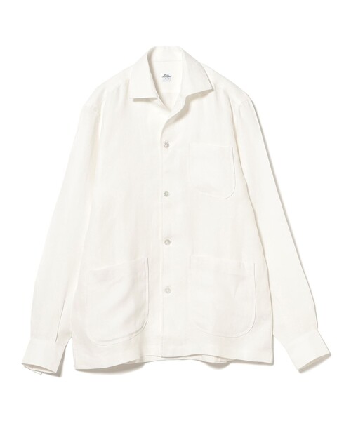 BEAMS F(ビームスエフ)の「【別注】Maria Santangelo / MARCELLO リネン シャツ ジャケット(その他アウター・メンズ・ブラック系その他4/ホワイト・SMALL/MEDIUM/LARGE)」の9枚目の写真