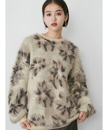 MURUA | フラワージャガードチュニックニット【WEB限定】(ニット/セーター)