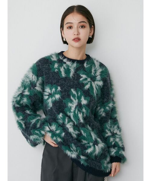 【セール】フラワージャガードチュニックニット【WEB限定】（ニット/セーター）｜MURUA（ムルーア）