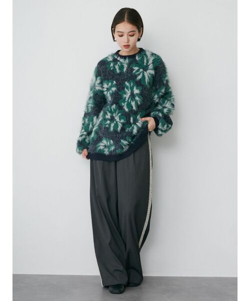 【セール】フラワージャガードチュニックニット【WEB限定】（ニット/セーター）｜MURUA（ムルーア）