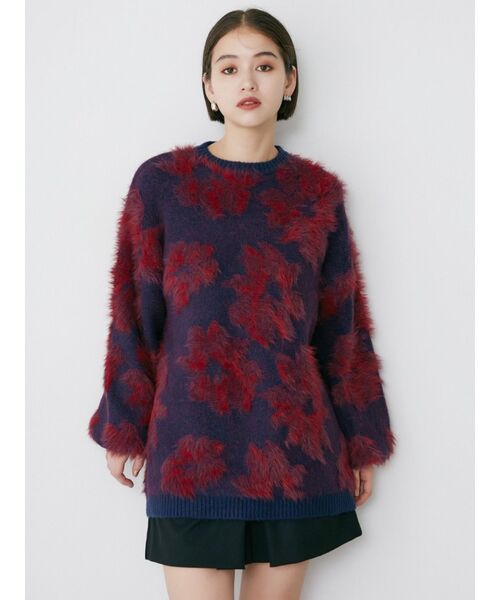 【セール】フラワージャガードチュニックニット【WEB限定】（ニット/セーター）｜MURUA（ムルーア）