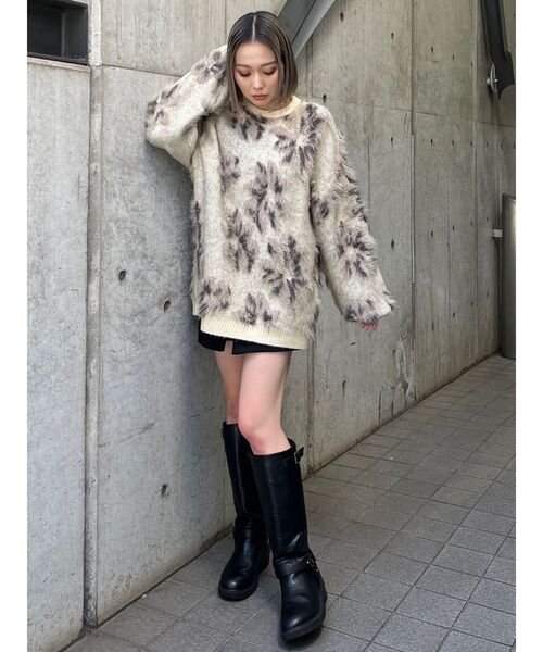 【セール】フラワージャガードチュニックニット【WEB限定】（ニット/セーター）｜MURUA（ムルーア）