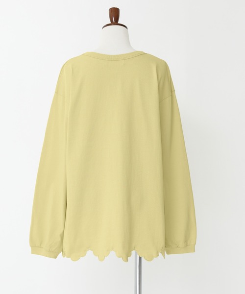 n'OrLABEL（ノアールレーベル）の「『裾スカラップカットソー』（Tシャツ/カットソー・レディース・イエロー/オフホワイト/ブラック・1/2）」の8枚目の写真