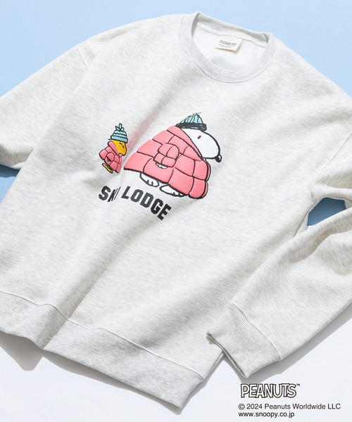 【セール】【PEANUTS/ピーナッツ】オリジナルデザイン 裏起毛クルーネックSNOOPY スヌーピー（スウェット）｜PEANUTS ...