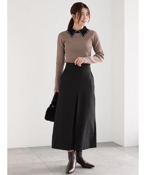 Te chichi（テチチ）の「ボックスタックチェックトラペーズスカート（スカート・レディース・ブラック/ブラウン/グレー・S/M）」の5枚目の写真