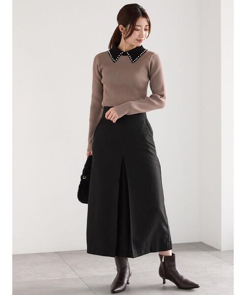 Te chichi（テチチ）の「ボックスタックチェックトラペーズスカート（スカート・レディース・ブラック/ブラウン/グレー・S/M）」の6枚目の写真