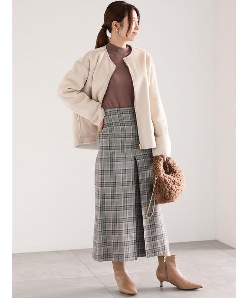 Te chichi（テチチ）の「ボックスタックチェックトラペーズスカート（スカート・レディース・ブラック/ブラウン/グレー・S/M）」の13枚目の写真