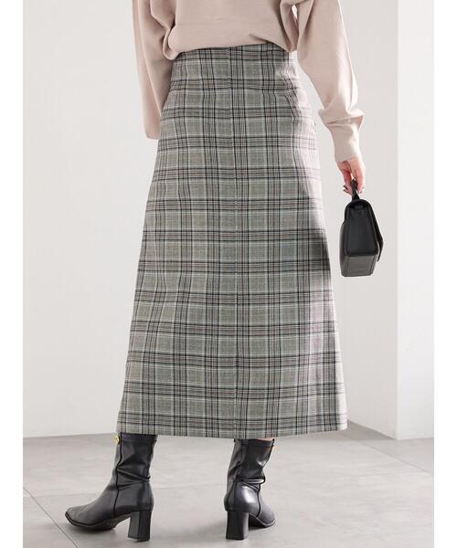Te chichi（テチチ）の「ボックスタックチェックトラペーズスカート（スカート・レディース・ブラック/ブラウン/グレー・S/M）」の18枚目の写真