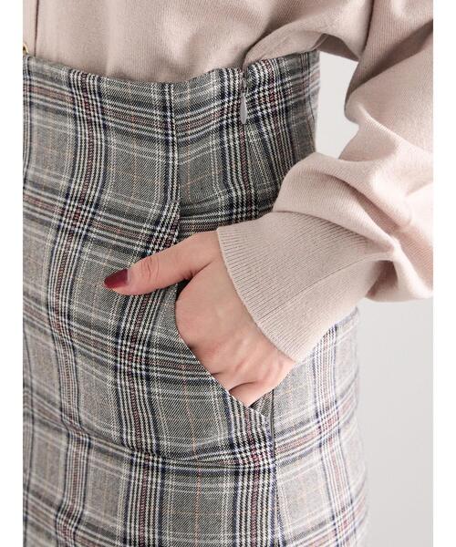 Te chichi（テチチ）の「ボックスタックチェックトラペーズスカート（スカート・レディース・ブラック/ブラウン/グレー・S/M）」の19枚目の写真