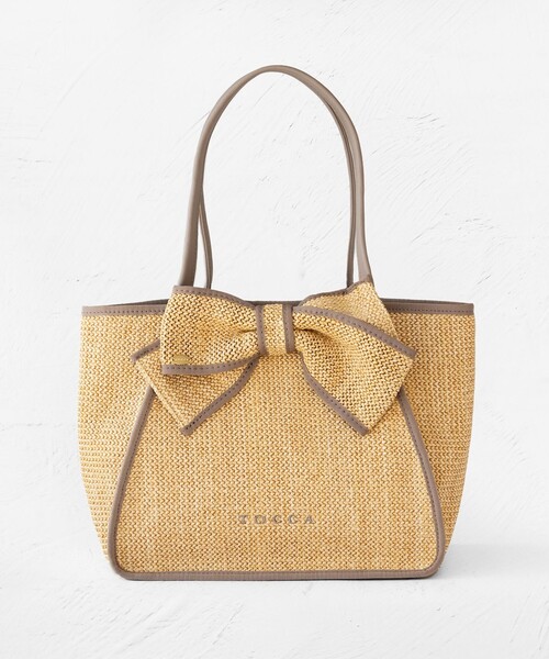 TOCCA(トッカ)の「KNOT IN HEART BASKET かごバッグ(かごバッグ・レディース・ベージュ系/ブラック系・F)」の2枚目の写真