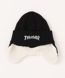 THRASHER(XbV[)MAG LOGO EAR FLAP KNIT CAP BEANIE/XbV[LbYCA[tbvtjbgLbvr[j[XXm{XL[EGA(jbgLbv/r[j[)