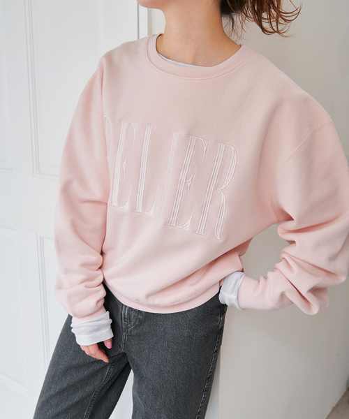 Spick & Span(スピックアンドスパン)の「カラーロゴスウェット(スウェット・レディース・バーガンディー/ホワイト/サックスブルー/イエロー/ライトグリーン/ネイビー・FREE)」の6枚目の写真