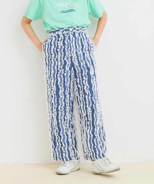 I am I in fact...(アイアムアイインファクト)の「WAVE CUT JQ パンツ(その他パンツ・レディース・グレー/ネイビー・FREE)」の19枚目の写真