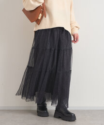 un dix cors | ラメティアードスカート(スカート)