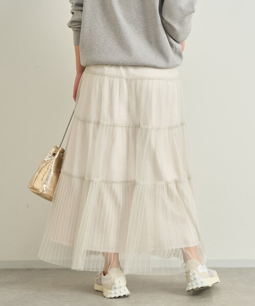 【セール】ラメティアードスカート（スカート）｜un dix cors（アンディコール）